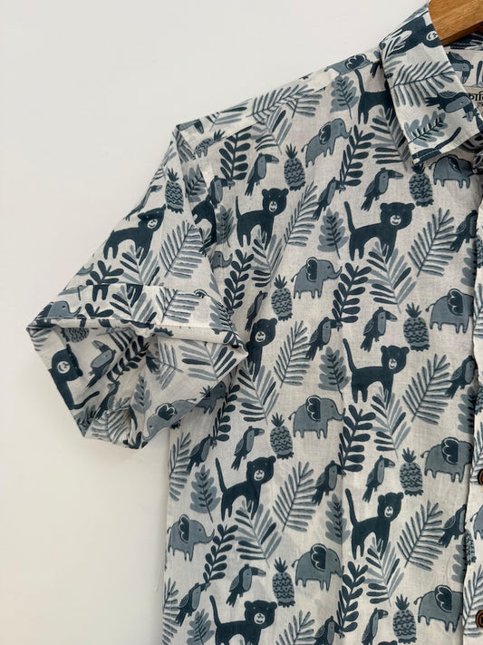 Quirky Print Cotton Casual Shirt for Men
