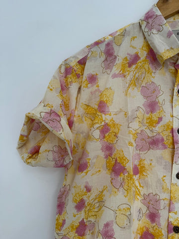 Floral Print Cotton Casual Shirt for Men