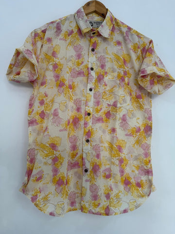 Floral Print Cotton Casual Shirt for Men