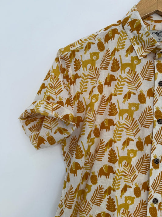 Quirky Print Cotton Casual Shirt for Men