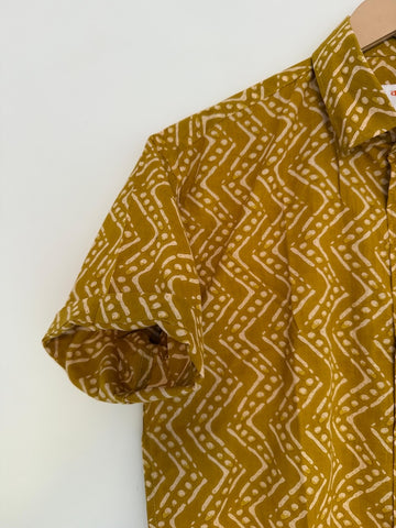 Classic Ethnic Print Cotton Casual Shirt for Men