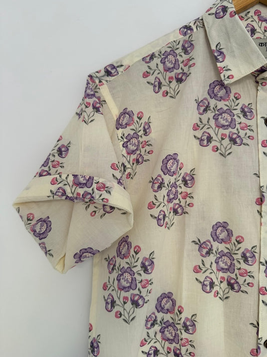 Summer Print Cotton Casual Shirt for Men
