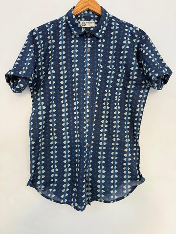 Classic Indigo Cotton Shirt for Men
