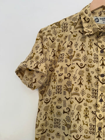 Tribal Print Cotton Classic Shirt for Men