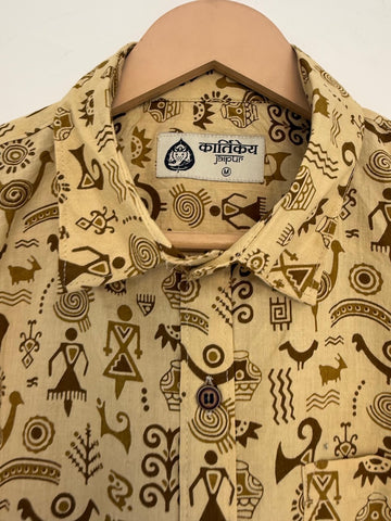 Tribal Print Cotton Classic Shirt for Men