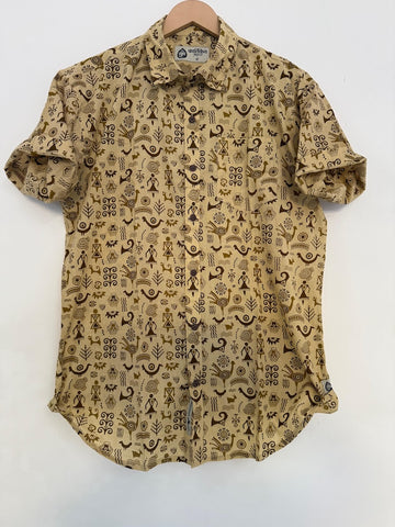 Tribal Print Cotton Classic Shirt for Men