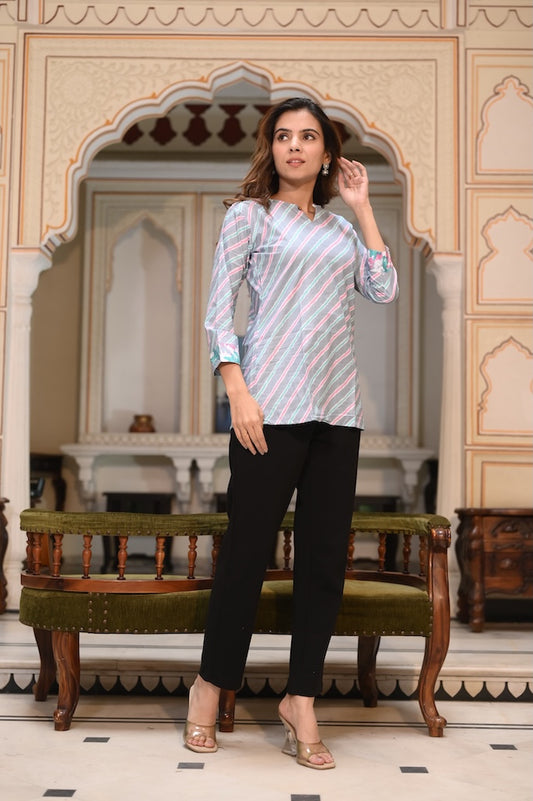 Handblock Cotton Printed Tops For Women