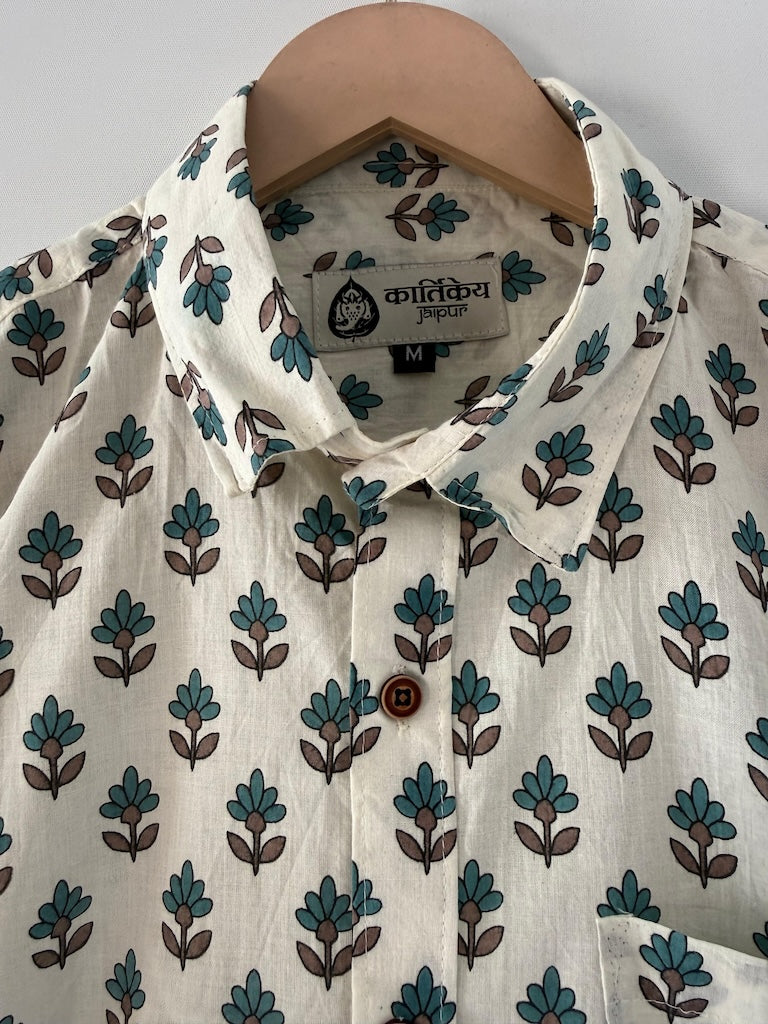 Floral Print Cotton Full Sleeves Shirts for Men