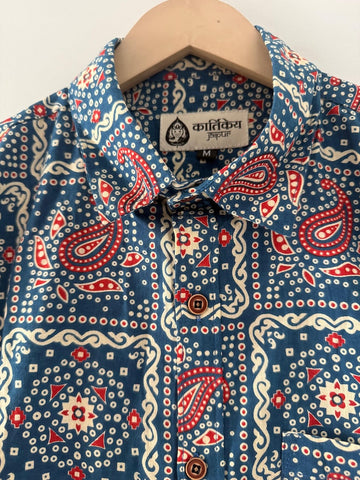 Classic Full Sleeve Kalamkari Print Shirt for Men