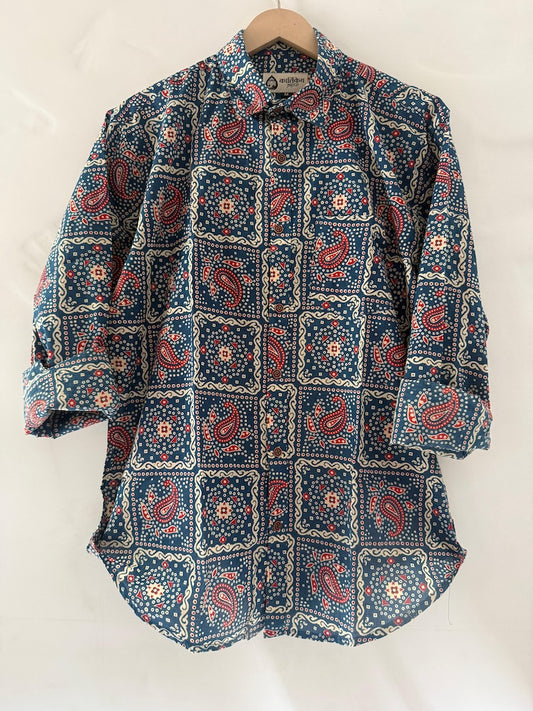 Classic Full Sleeve Kalamkari Print Shirt for Men