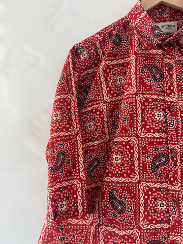 Traditional Full Sleeve Kalamkari Print Shirt for Men