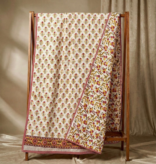 Hand Block Printed Premium Double Bed Reversible King Size Dohar's