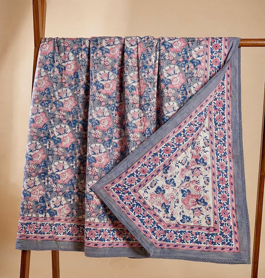 Hand Block Printed Premium Double Bed Reversible King Size Dohar's