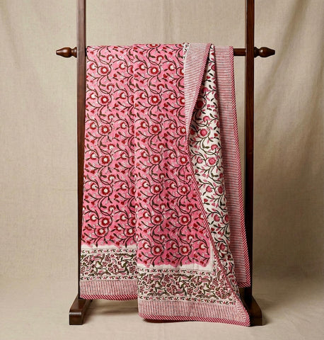 Hand Block Printed Premium Double Bed Reversible King Size Dohar's