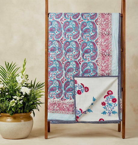 Hand Block Printed Premium Double Bed Reversible King Size Dohar's