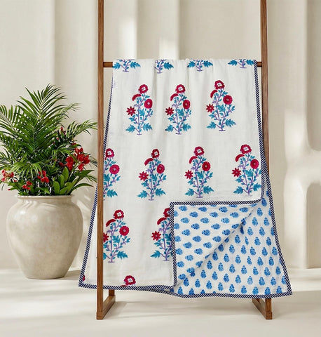 Hand Block Printed Premium Double Bed Reversible King Size Dohar's