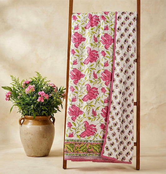 Hand Block Printed Premium Double Bed Reversible King Size Dohar's