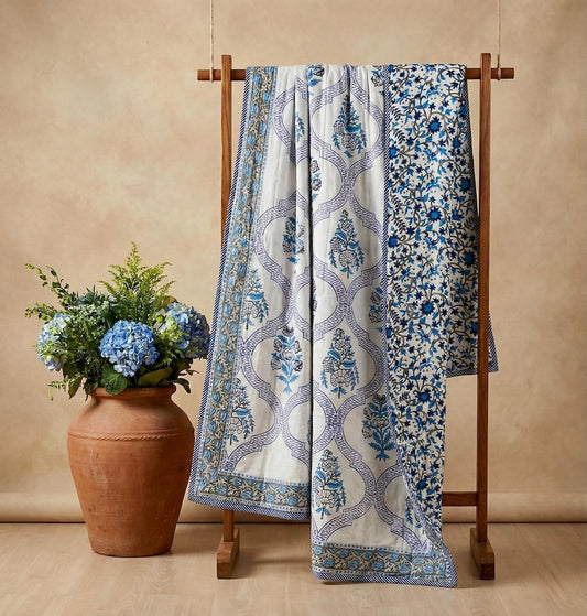 Hand Block Printed Premium Double Bed Reversible King Size Dohar's