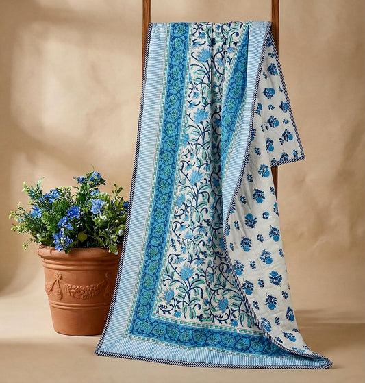 Hand Block Printed Premium Double Bed Reversible King Size Dohar's