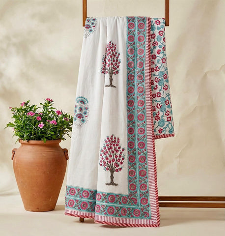 Hand Block Printed Premium Double Bed Reversible King Size Dohar's