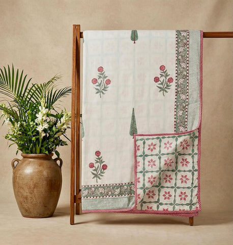 Hand Block Printed Premium Double Bed Reversible King Size Dohar's