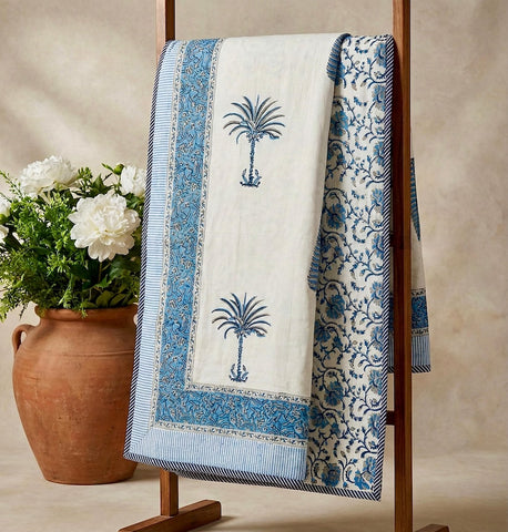 Hand Block Printed Premium Double Bed Reversible King Size Dohar's
