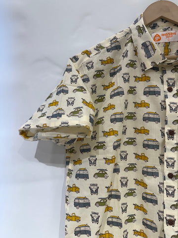 Tuk -Tuk Classic Cotton Half Sleeves Shirts For Men - Gray