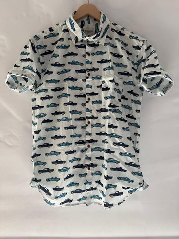 Vintage Car Print Short Sleeve Shirt for men