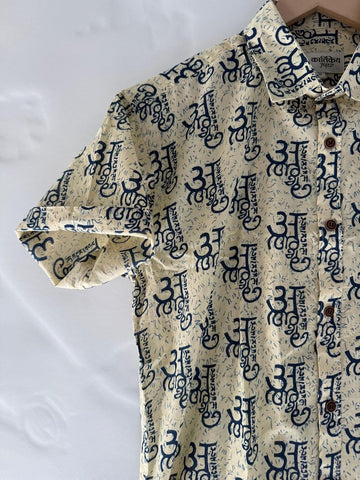 अक्षरमाला Cotton Half Sleeve Shirt for Men