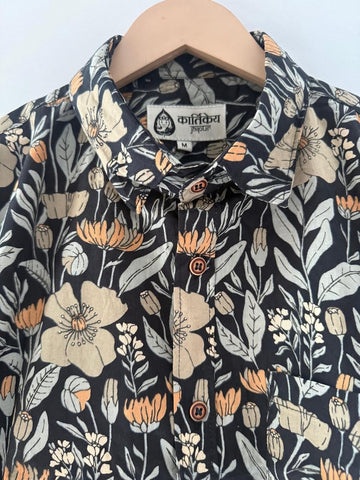 Handcrafted floral Print Cotton Classic Shirt for Men