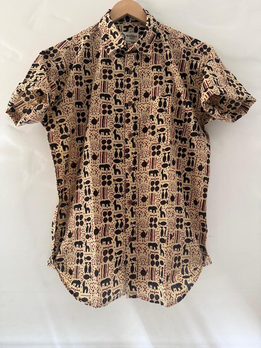 Handcrafted Tribal Print Cotton Classic Shirt for Men
