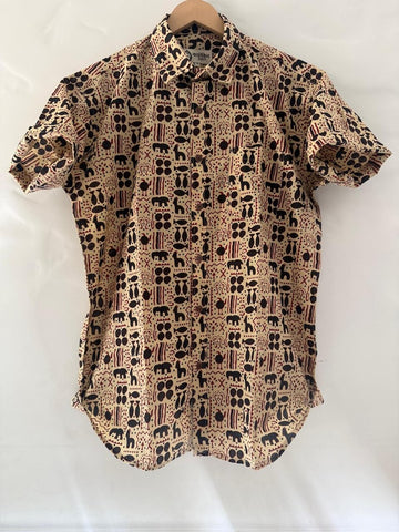 Handcrafted Tribal Print Cotton Classic Shirt for Men