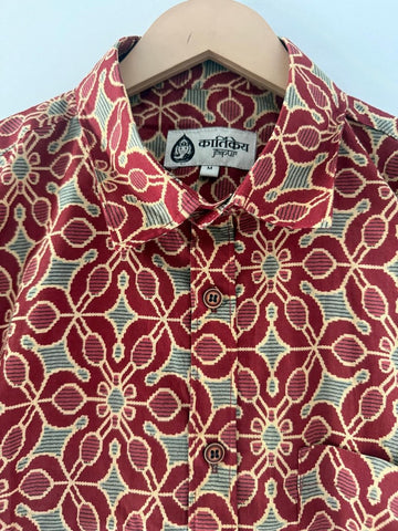 Floral Print Cotton Shirt for Men By Kartikeya Jaipur