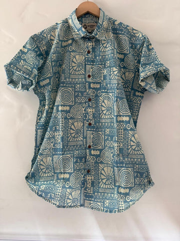 Short Sleeve Paisley Print Cotton Shirt For Men