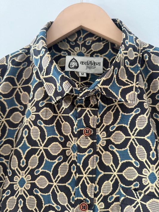 Floral Print Cotton Shirt for Men By Kartikeya Jaipur