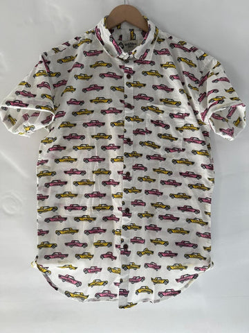 Vintage Car Print Short Sleeve Shirt for men