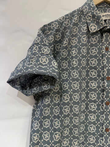 Classic Bagru Print Half Sleeve Cotton Shirt for Men