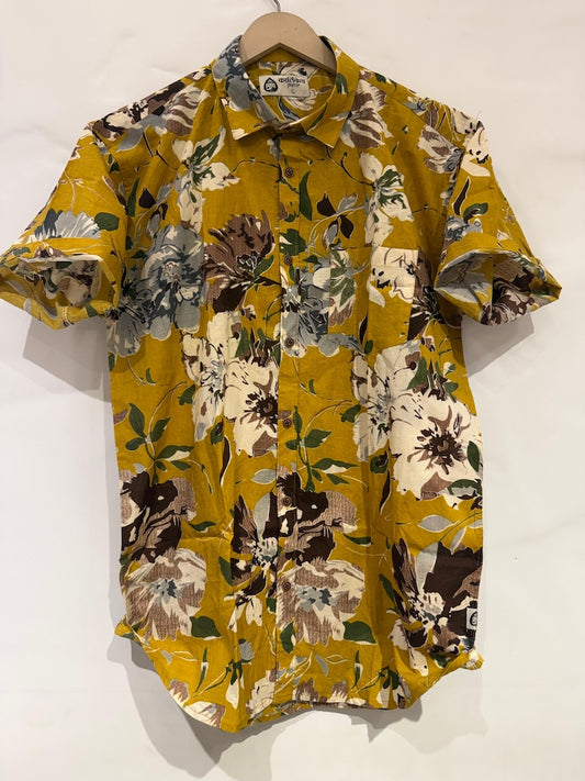 Floral Print Cotton Shirt For Men - Goa Edit