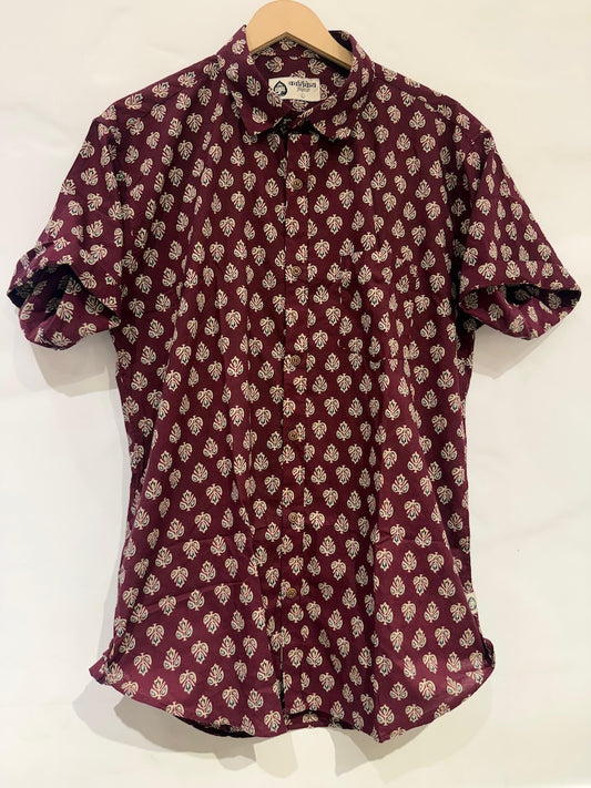Floral Print Cotton Shirt For Men - Festive Edit