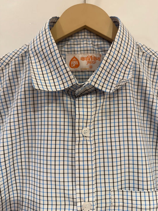 Mens Mini Checkered Every Day Wear Premium Cotton Shirt