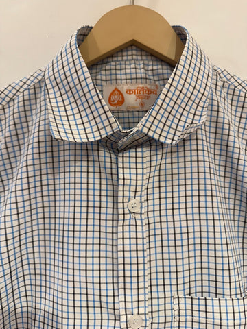 Mens Mini Checkered Every Day Wear Premium Cotton Shirt