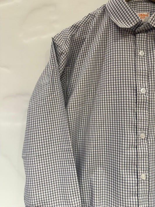 Mens Mini Checkered Every Day Wear Premium Cotton Shirt