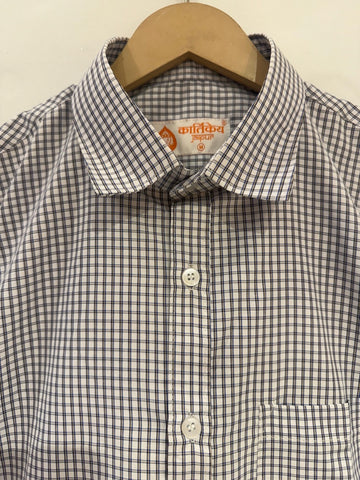 Mens Mini Checkered Every Day Wear Premium Cotton Shirt