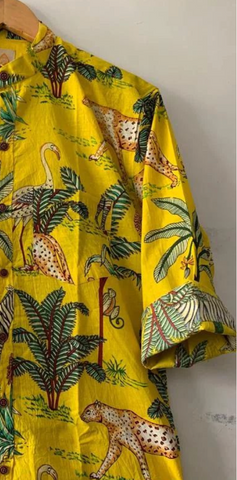 Jungle  Print Cotton Full Sleeve Shirt for Men