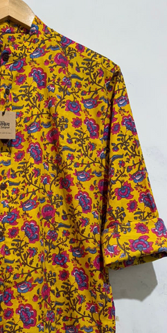 Kartikeya Jaipur Ban Collar Full Sleeve Shirt for Men