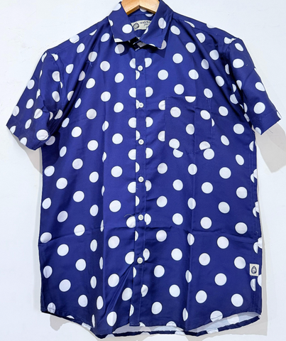 Polka Cotton Blended Shirt For Men
