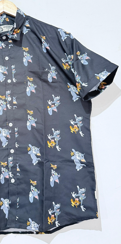Tom & Jerry Cotton Blend Partywear Shirt For Men