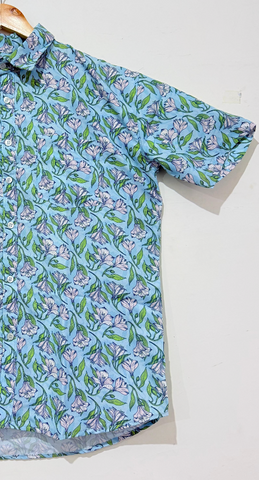 Floral Cotton Blend Casual Shirt For Men