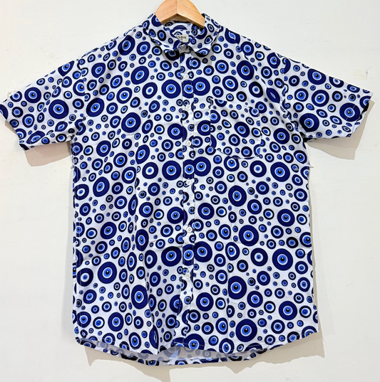Quirky Print Cotton Blend Casual Shirt For Men