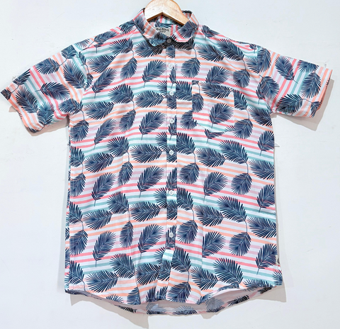 Quirky Print Cotton Blend Casual Shirt For Men